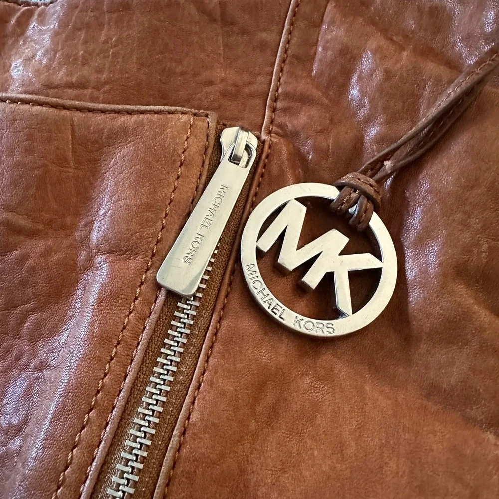 Michael Kors MK Cognac Crosby Hobo Bag